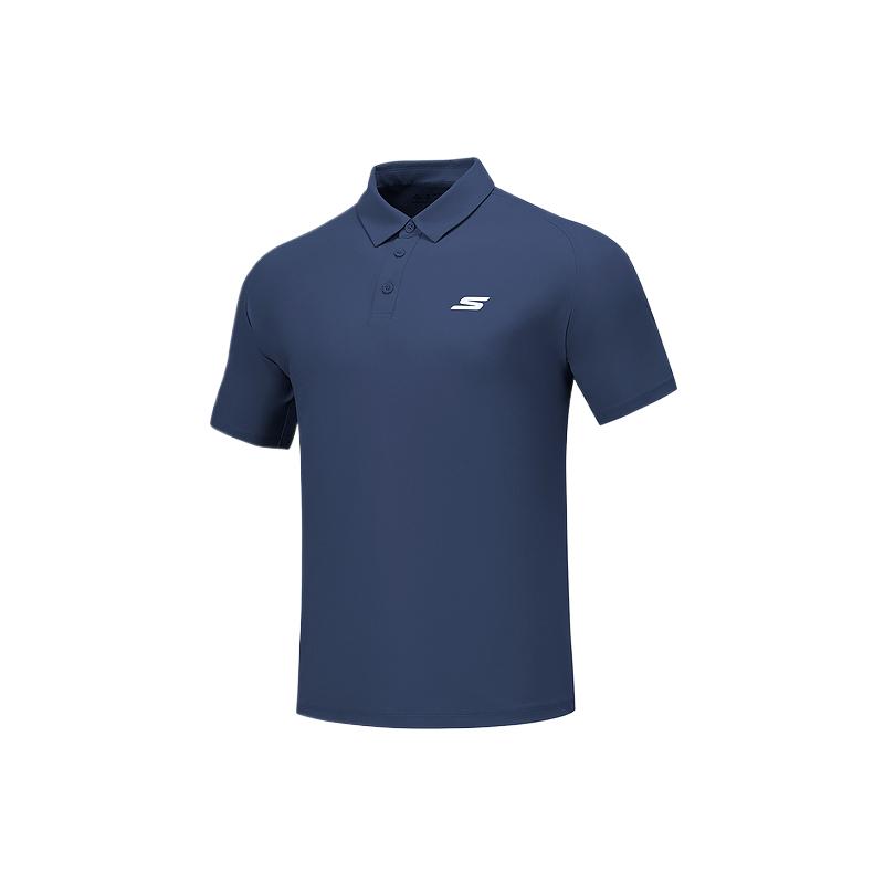 Skechers Pullover Breathable Solid Color Short Sleeve Polo Shirt Men tops P225M144-02MZ L
