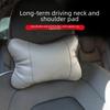 Leather Car Seat Bone Pillow: Breathable Massage Neck Pillow for Home and Car, Four Seasons Comfort.