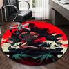 1pc Demon Slayer Tanjiro Kamado Round Carpet - Anime Design Office Chair Mat