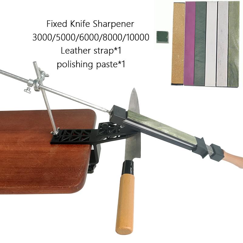 Fixed Knife Sharpener Professional Angle Sharpening Stone Kitchen Whetstone Grinding System Honing Diamond Grinder Woodwork Tool