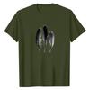 Women's Fashionable Round Neck Casual Retro Print Short Sleeved T-shirt Top