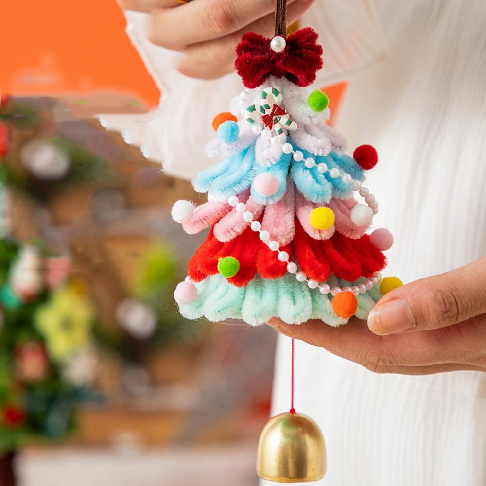 Plush Christmas Tree Pendat Material Package Craft Christmas Tree Stems Material  Birthday Gift
