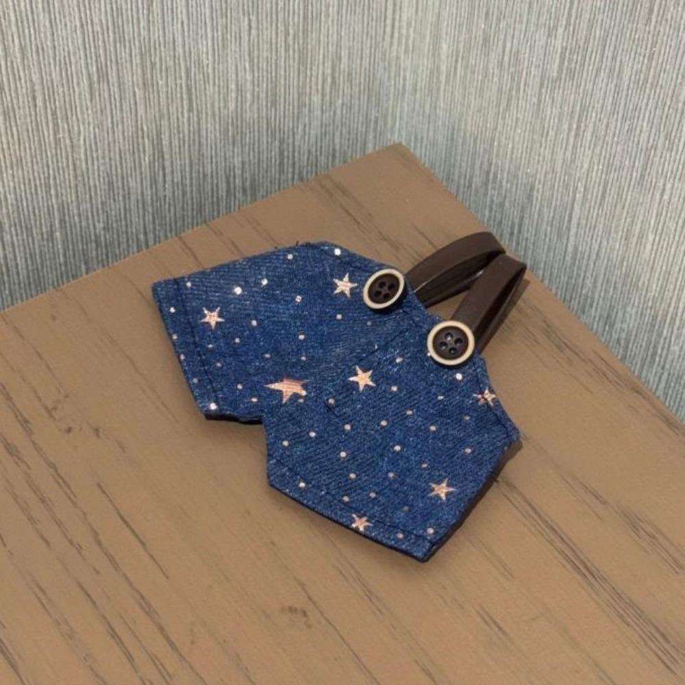 

4 Colors Cotton Doll Clothes Sequin Star Doll Trousers New Jeans Overalls For 17cm Cotton Doll