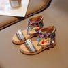 Summer Girl Sandals National Style Children's Causal Gladiator Sandals Fashion Tassel Retro Kids Princess Open-toe Roman Sandals