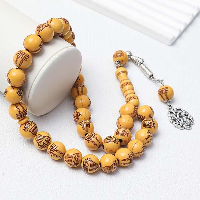 Middle Eastern 33-Bead Handheld Rosary Bracelet, 12mm, for Men and Women