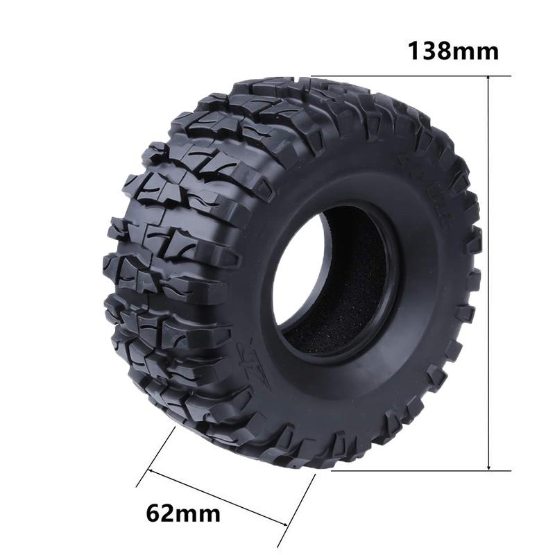 Premium Soft Rubber 2.2" Tyres With Foam For Axial Wraith Scx10 Jeep Trx-4 Rock Crawlers