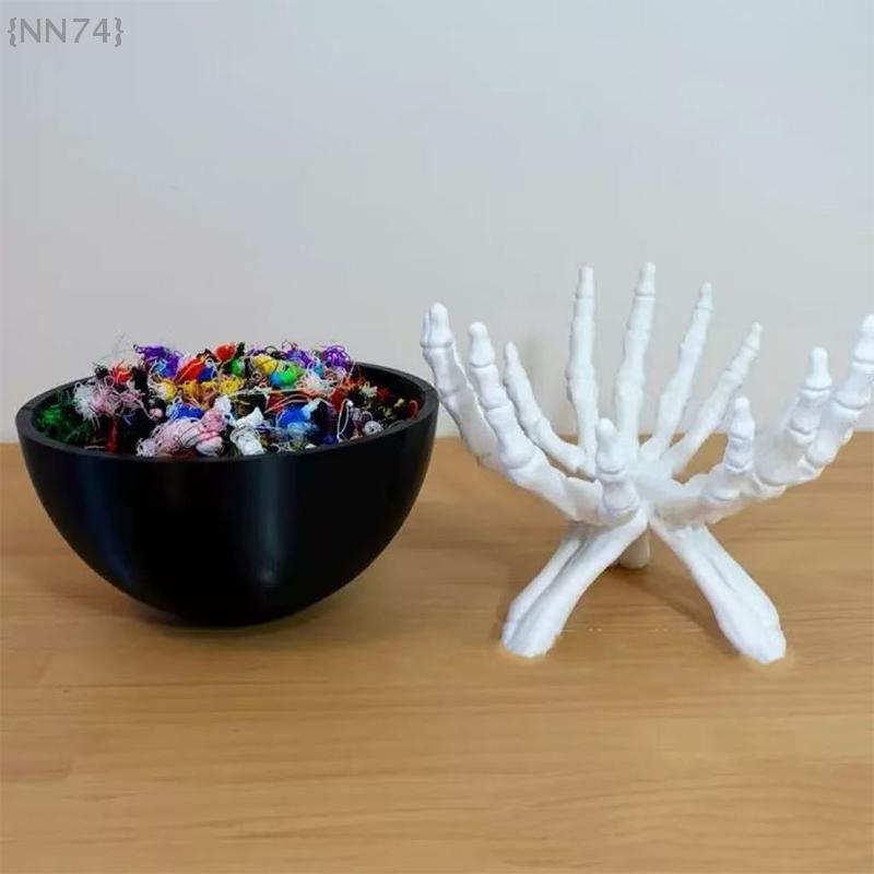 Gothic Skeleton Hands Candy Bowl – Halloween Multifunctional Organizer Holder, Scary Candy Storage & Home Decoration