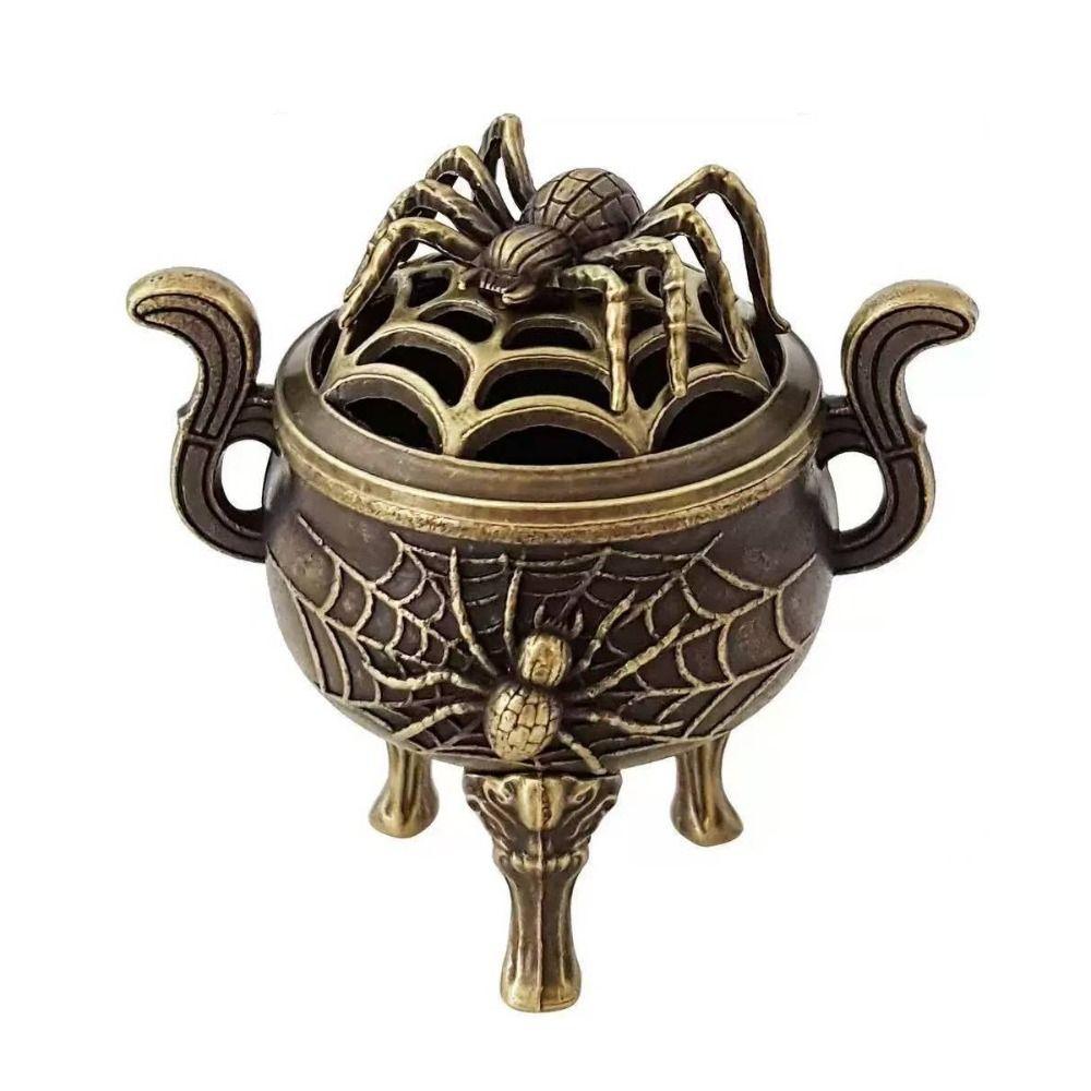Vintage Alloy Sandalwood Incense Burner Elephant Lucky Hollow Out Lotus Incense Censer Year of the Horse Mini Three Legged Stove
