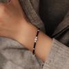 Elegant Genuine Black Spinel 925 Sterling Silver Bracelet for Women, Non-Fading, Sweet and Cool Style