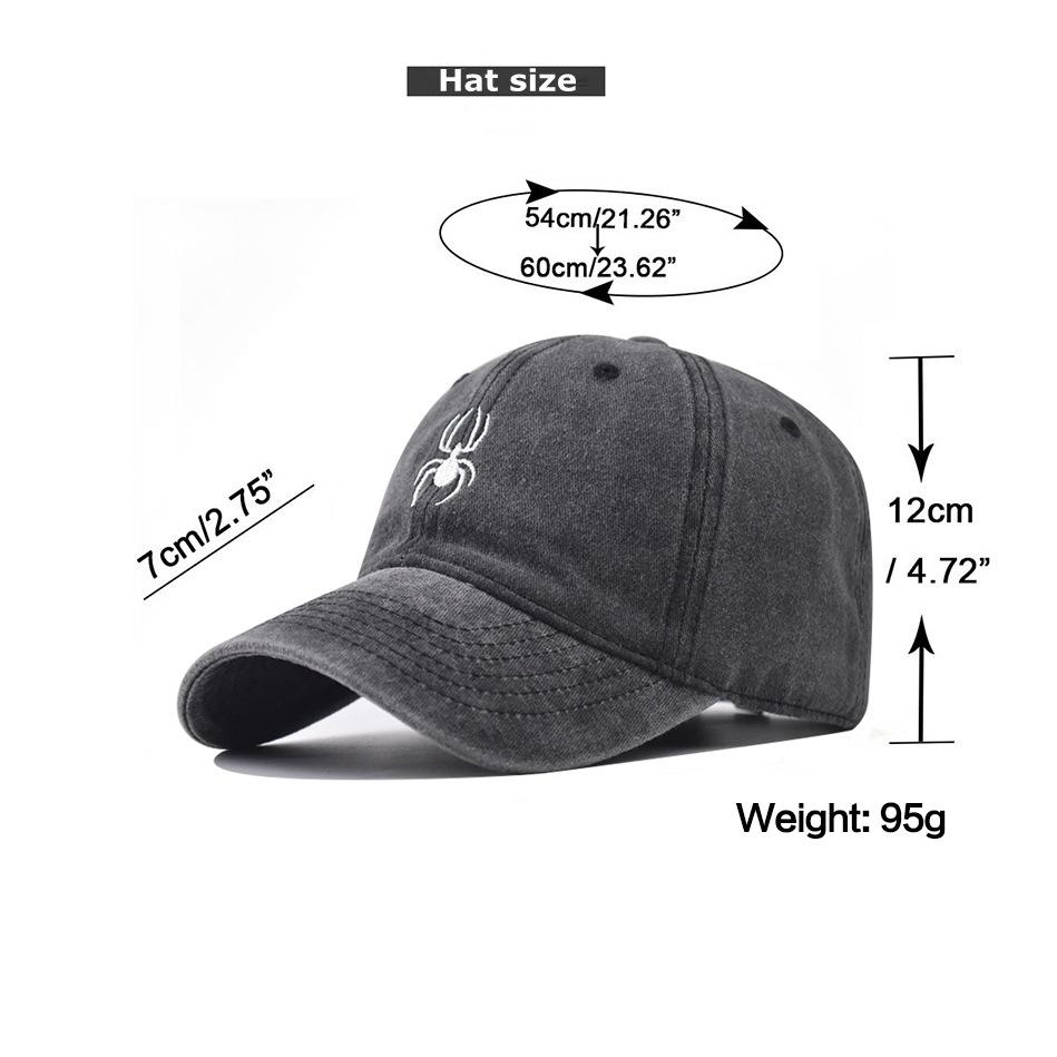 Cotton personalized spider embroidery baseball cap spring new personalized embroidery cap