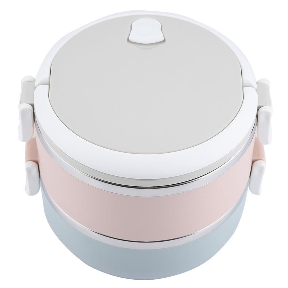 Stainless Steel Leakproof Food Container 2/4 Tier Food Container Thermal Lunch Box  For Office