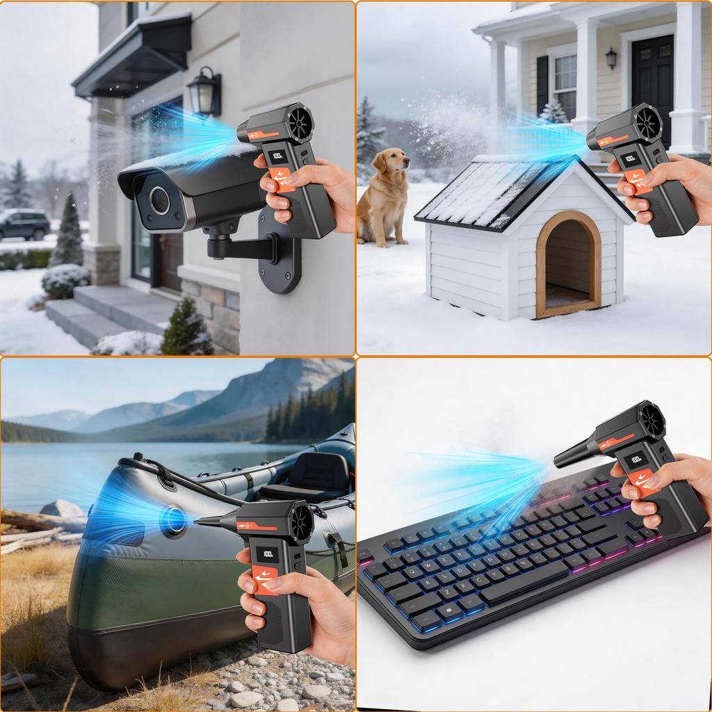 Car Violent Fan Turbo Blower With Outlet Nozzles Blow Snow Jet Fan Blow And Suction 2 In 1 110000RPM Electric Air Duster Cleaning Blowing Tool