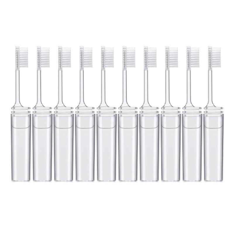Foldable Travel Toothbrush,Portable Toothbrush Built in Cover,Folding Toothbrushes for Hiking,Camping,Traveling