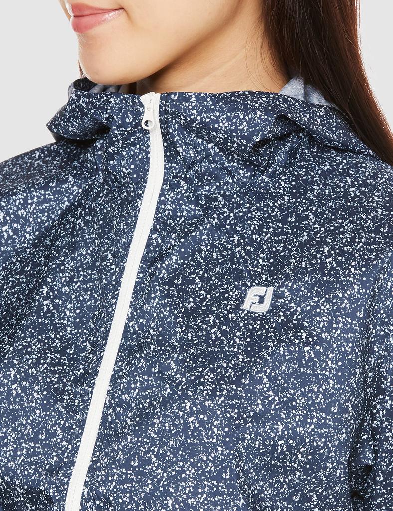 FootJoy Splatter Print Wind Hooded Jacket FJW-F22-O01 Women's Navy Small