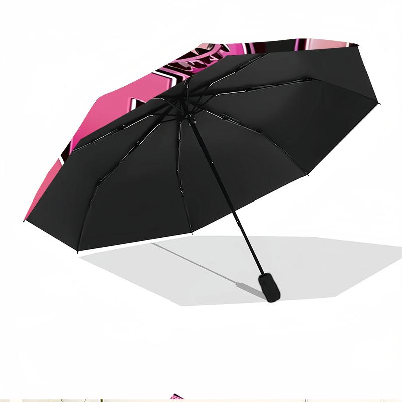 Betty Boop Print Automatic Open Close Umbrella, Portable Foldable Umbrella, for Outdoor Commute Camping Trip, Ideal Birthday Gift
