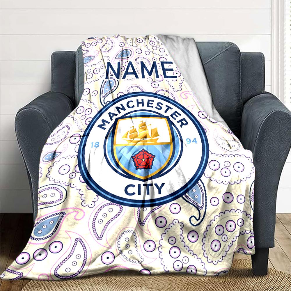 Custom Name Olympiacos FC Crest blanket for Couch & Bed, Plush Cozy Fuzzy Blanket Super Soft & Warm Blankets for Fall and Winter. 0908256