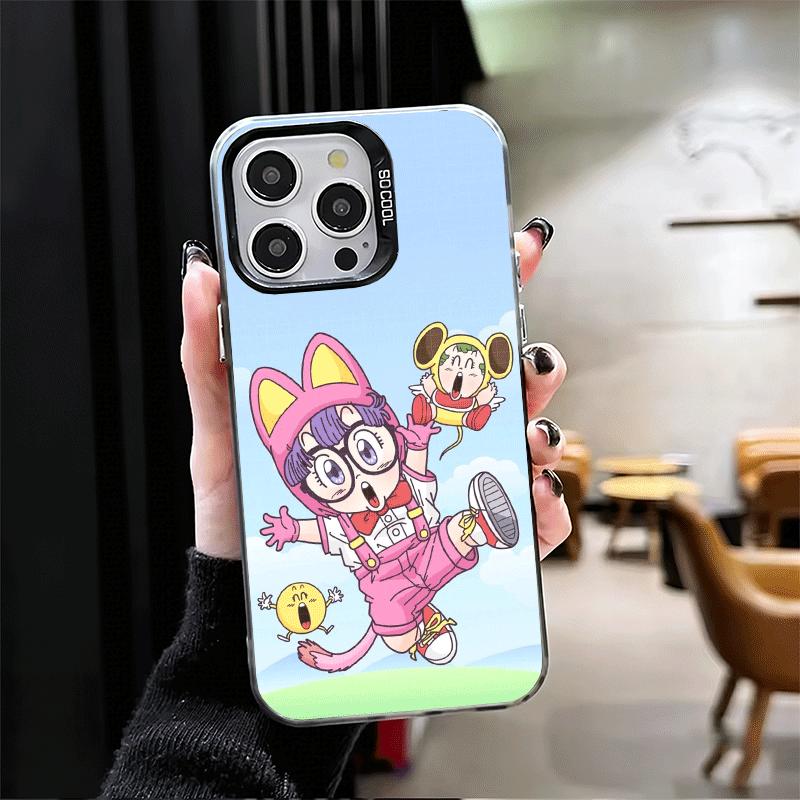 Arale S-Slump Anime Soft Phone Case for iPhone 15 16 17 Pro Max 17Air 16E 14 Plus 13 12 Mini Shockproof Cover Back Shell