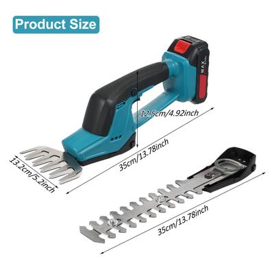 Lithium Cordless Hedge Trimmer Handheld Dual-Purpose Hedge Trimmer 21V Battery Bush Trimmer