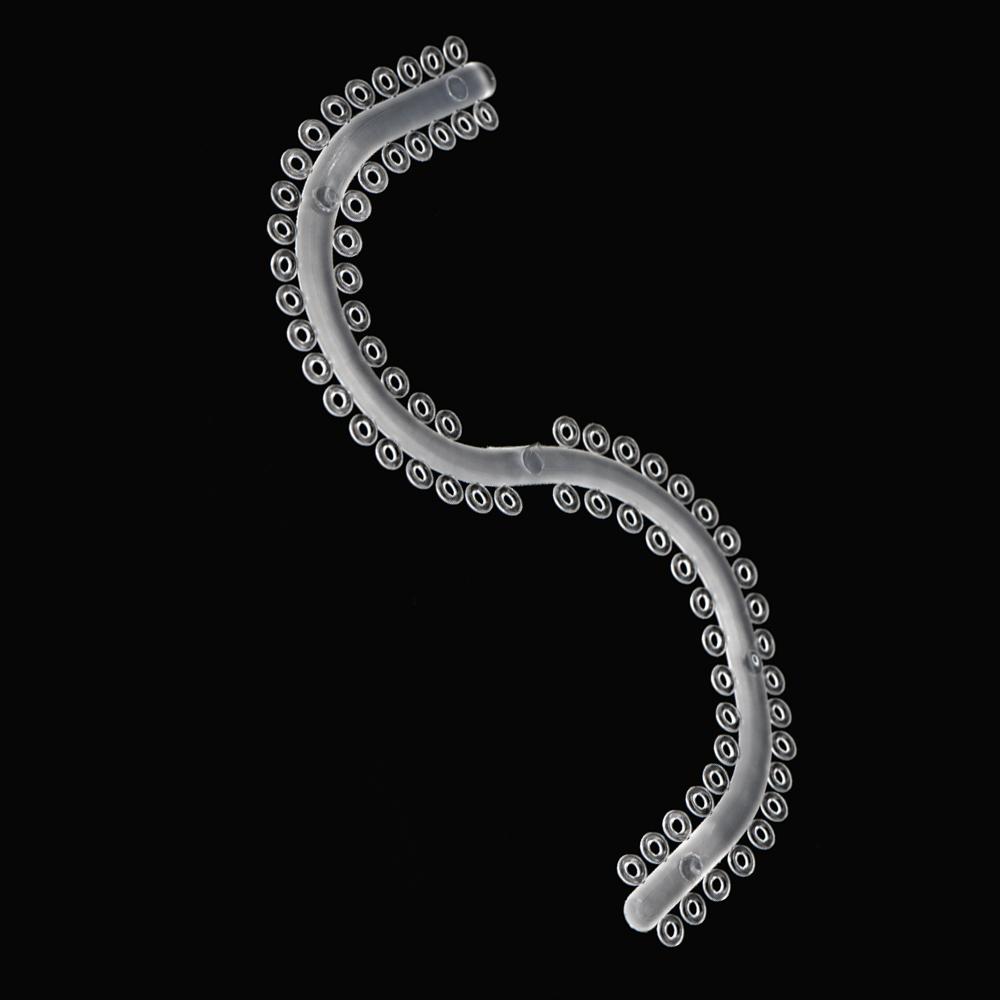 S shape Oral Separating Ligature Ties Elastic Separators Circle Rubber Ring 10sticks Transparent