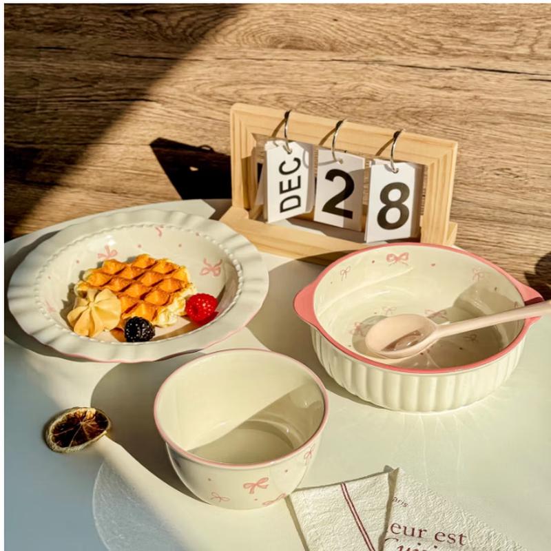 CERAMICS Cream Style 4-Piece Dinnerware Set
