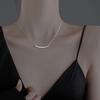 Smiling Curved Tube Necklace: Elegant Women's Stylish Design for Versatile Clavicle Chain