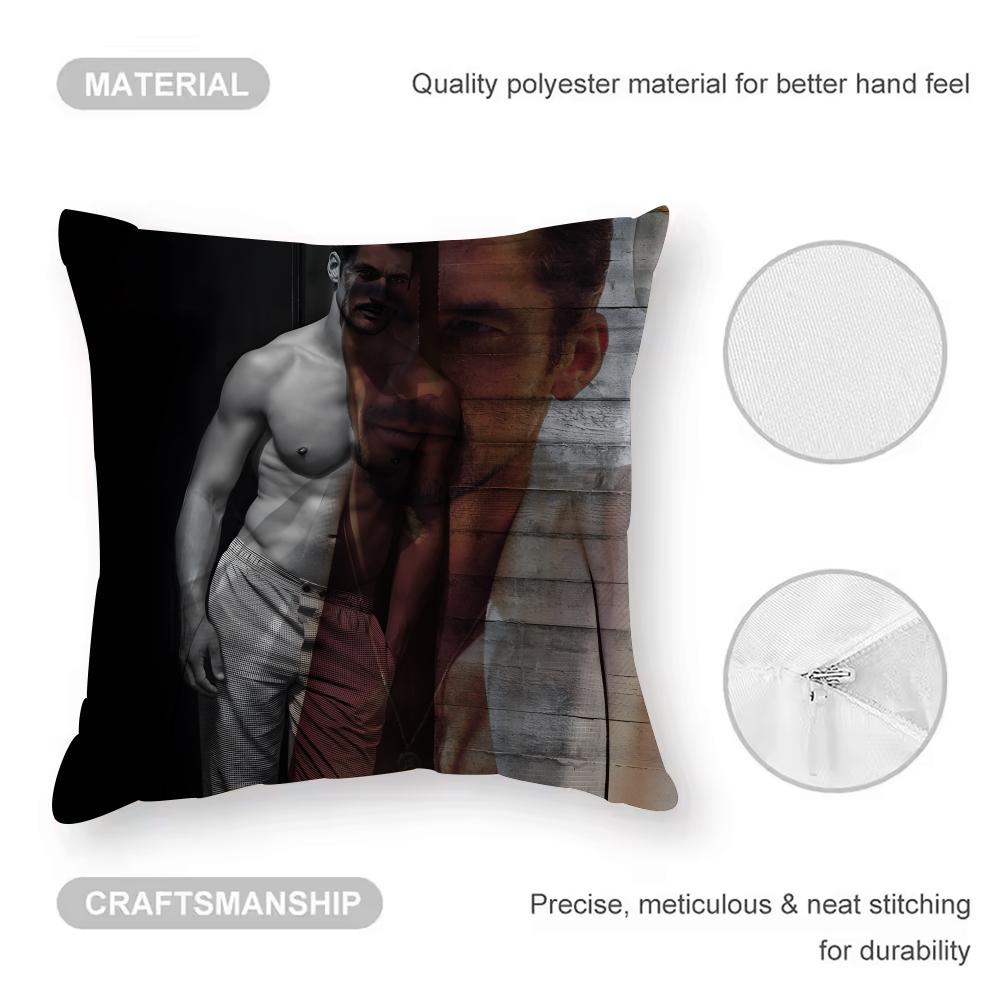 David Gandy Cushion Cover Pattern Printed Pillowcase For Living Room Sofa Cushion Cover & Bedroom Decor