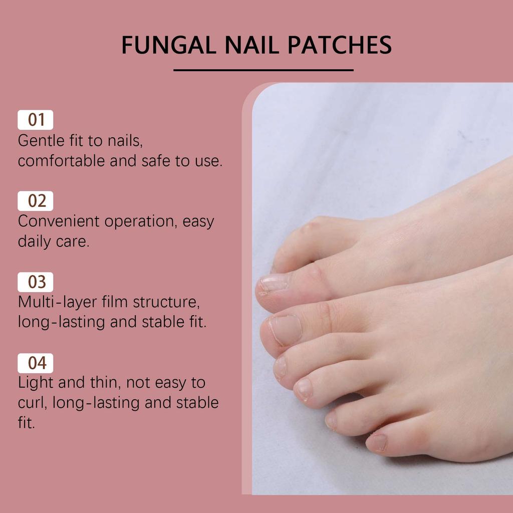 Fungal Nail Patches Hands And Feet Soft Nail Inlaid Nail Thickening Bright Nail Furrow Gray Nail Care Patch 32 PATCHES