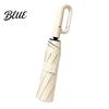 Automatic Open Close Compact Umbrella Creative Ring Buckle Windproof 10-Rib Umbrella UV Protection Sun for Summer Folding UPF 50+ Reinforced