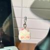 Decorative Pendant with Lanyard Flocked Cake Dog Pig Bear Shape Keychain Bag Charm Mobile Phone Hanging Ornament