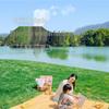 City Wave Waterproof Picnic & Camping Ground Mat - Thick, Foldable, Moisture-Proof, Portable