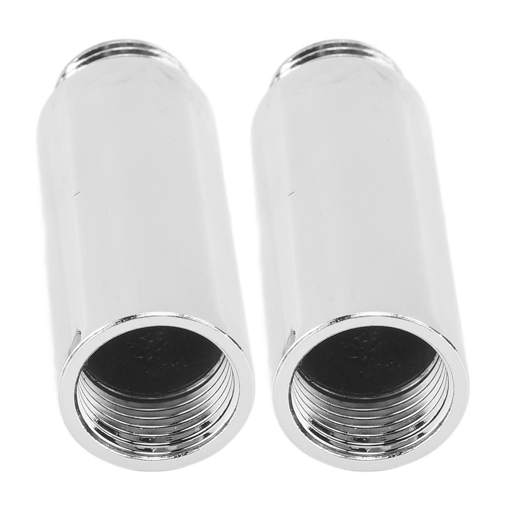 2PCS Shower Arm Extension Stainless Steel Chrome Plating Shower Head Extension Pipe for Bathroom