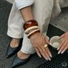 Y2K Boho Transparent Resin Acrylic Bangles for Women 2025 New Fashion Geometric Irregular Bracelet Aesthetic Jewelry