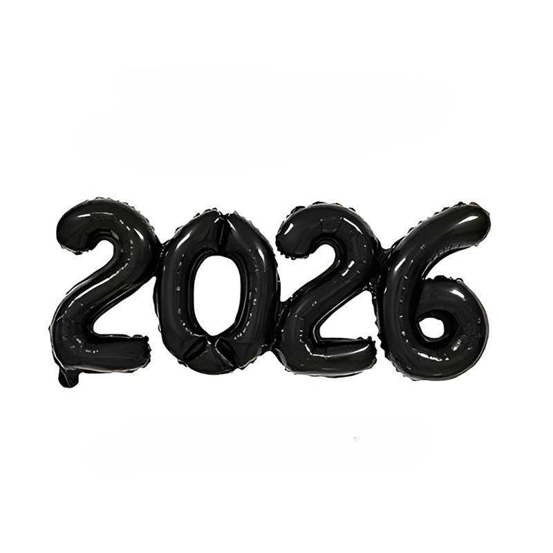2026 Gold Red Crown Foil Number Balloons for 2026 New Year Eve Party Decoration Supplies 2026 Graduation Navidad Christmas Decor
