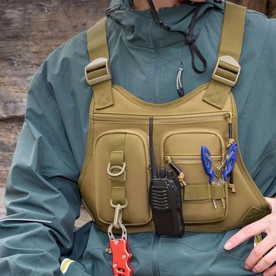 Chest Bag For Men Lightweight Ergonomic Organizer Pouch Chest Vest Pack For Cycling Riding Running Hiking Traveling Sports