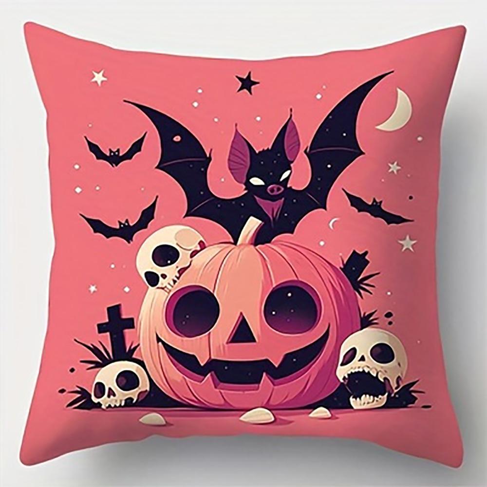 Kissenbezüge mit Halloween-KürbismusterGeeignet für Wohnzimmer Schlafzimmer Sofa dekorativer Kissenbezug Kissenbezug
