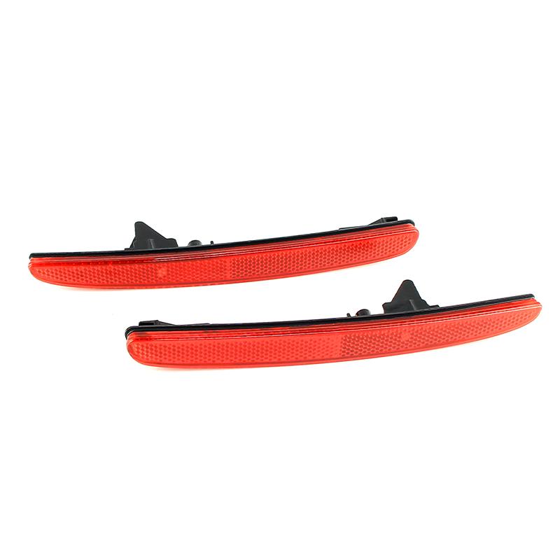 2pcs For 2017-up Honda Civic Hatchback, Type-R, or SI 4-Door Sedan  LED Bumper Reflector Light Red/Black Shells Accessories