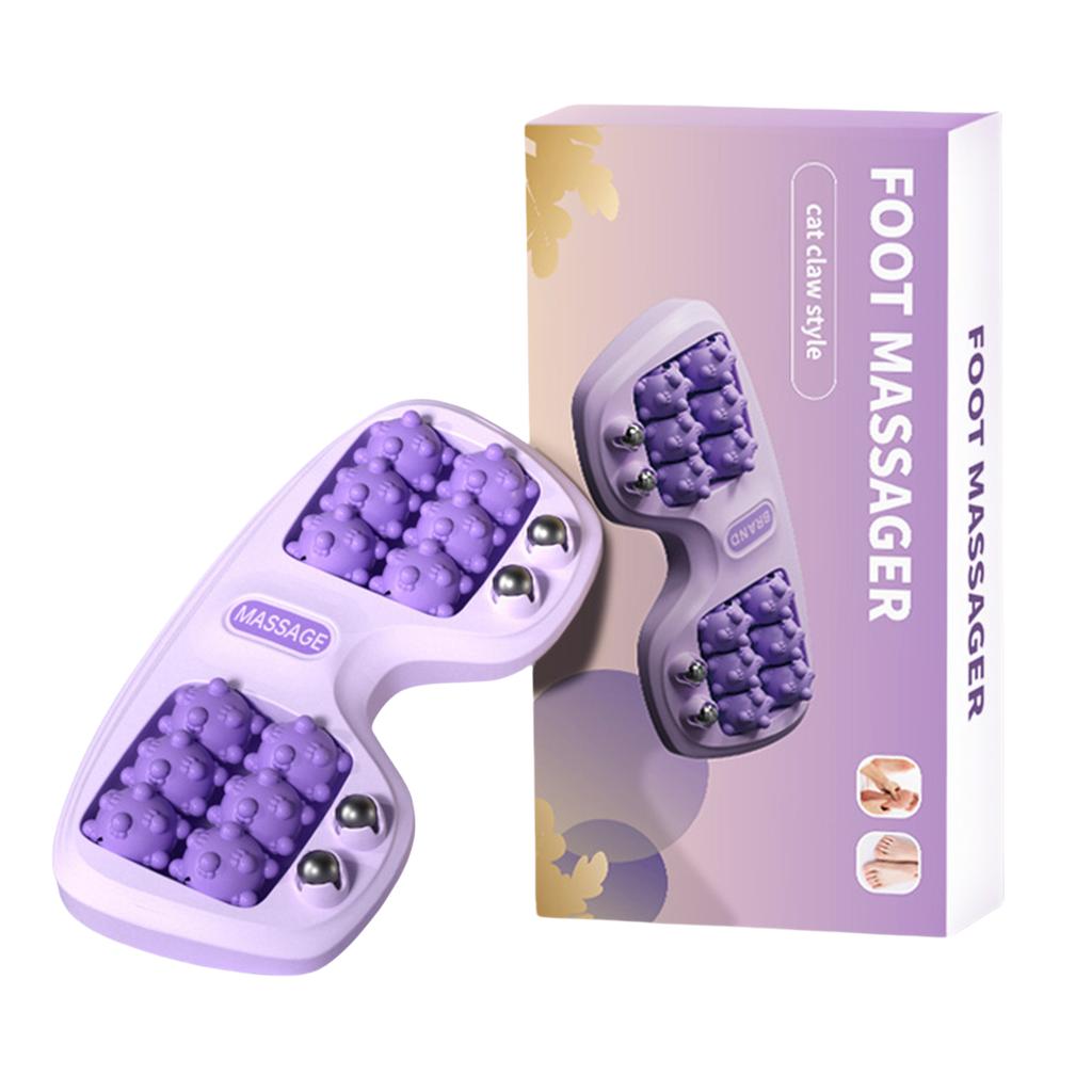 Portable Dual Foot Massage Roller Magnetic Bead Cat Claw Foot Therapy Massager Pressure Point Stimulation Magnetic Roller Gifts