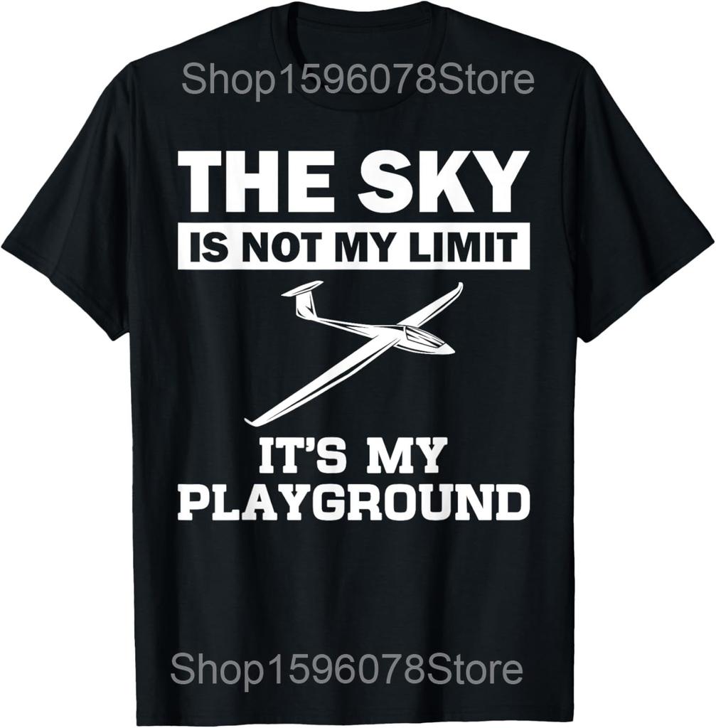 Funny Glider Art Gliding Pilot Aviation T Shirts Men Women Cotton Humor Streetwear Tee Shirt Short Sleeve Unisex Loose Clothing