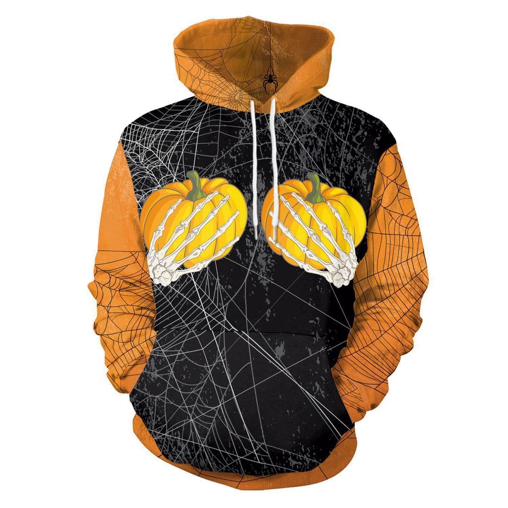 Source Halloween Night 3D Printing Party Stage Costumes European And American Spring New Hooded Sweater