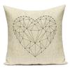 Geometric Pattern Decorative Black White Stripe Pillowcase Deer Cushion Cover Throw Pillow Sofa Car Decoration Pillowcover