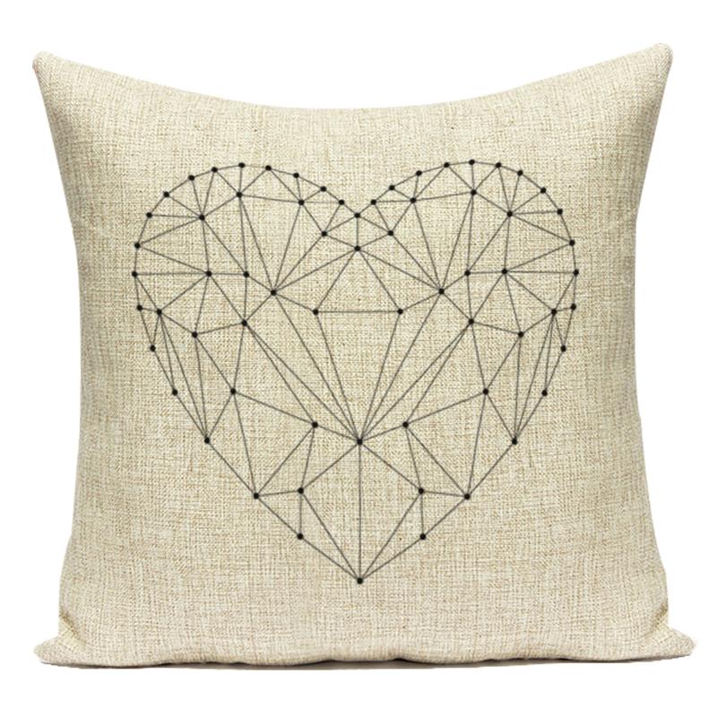 Geometric Pattern Decorative Black White Stripe Pillowcase Deer Cushion Cover Throw Pillow Sofa Car Decoration Pillowcover