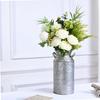 12" Inch, Galvanized Metal Farmhouse Centerpieces Milk Can Jug for Kitchen Cabinets Bedroom Decoration, Rustic Table Tin Vase, Vintage Country Flower