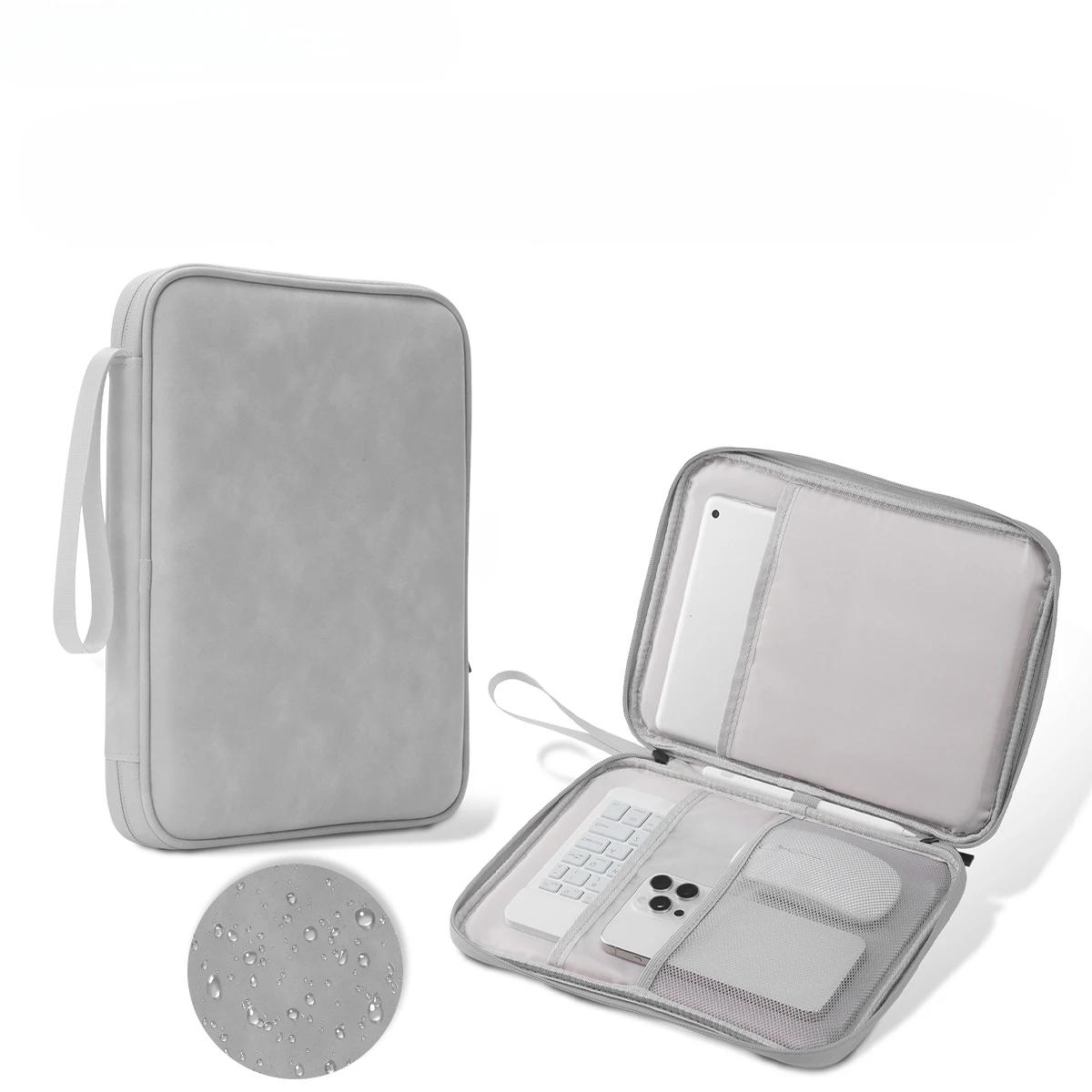 

Чехол для планшета iPad Pro 12,9 11 дюймов iPad 10th Air 5 4 3 10,9 10,2 дюйма 9th 8th 7th Generation Водонепроницаемый чехол на молнии 30.5cm*22cm*3cm светло-серый