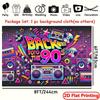2D Retro 90er Hip Hop Hintergrundtuch Graffiti Stil Fotokabinen Requisite