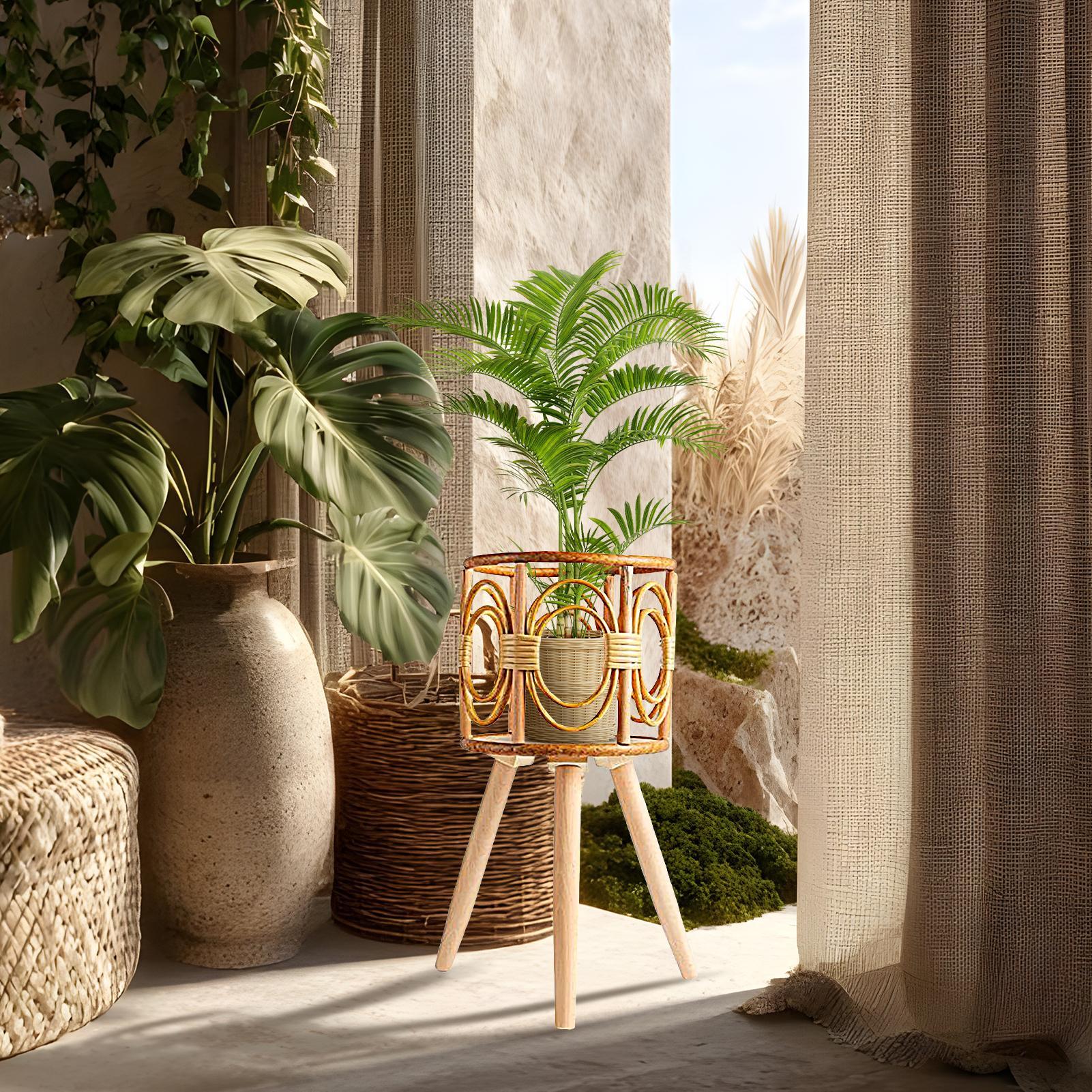 Wood Plant Stands Indoor Handmade Planter Pot Holder With Legs Boho Display Rack Plant Shelf For Succulents Indoor Outdoor China Mainland