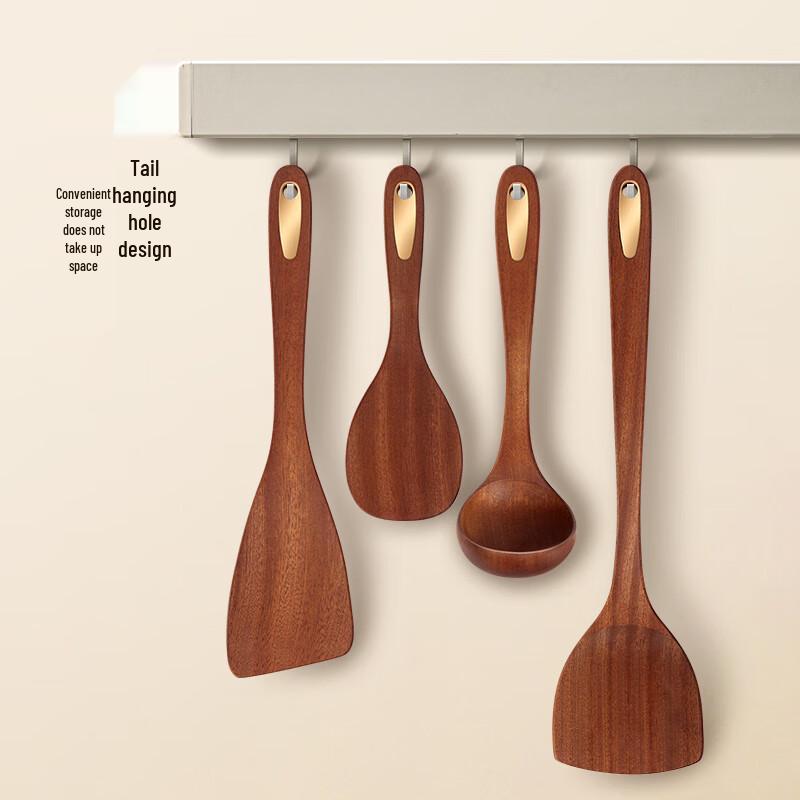 Tangzongkuai Ebony Wood Rice Spoon, 22.5cm