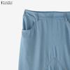 ZANZEA Womens Elegant Casual Multi-Layer Ruffled Fishtail Long Skirt