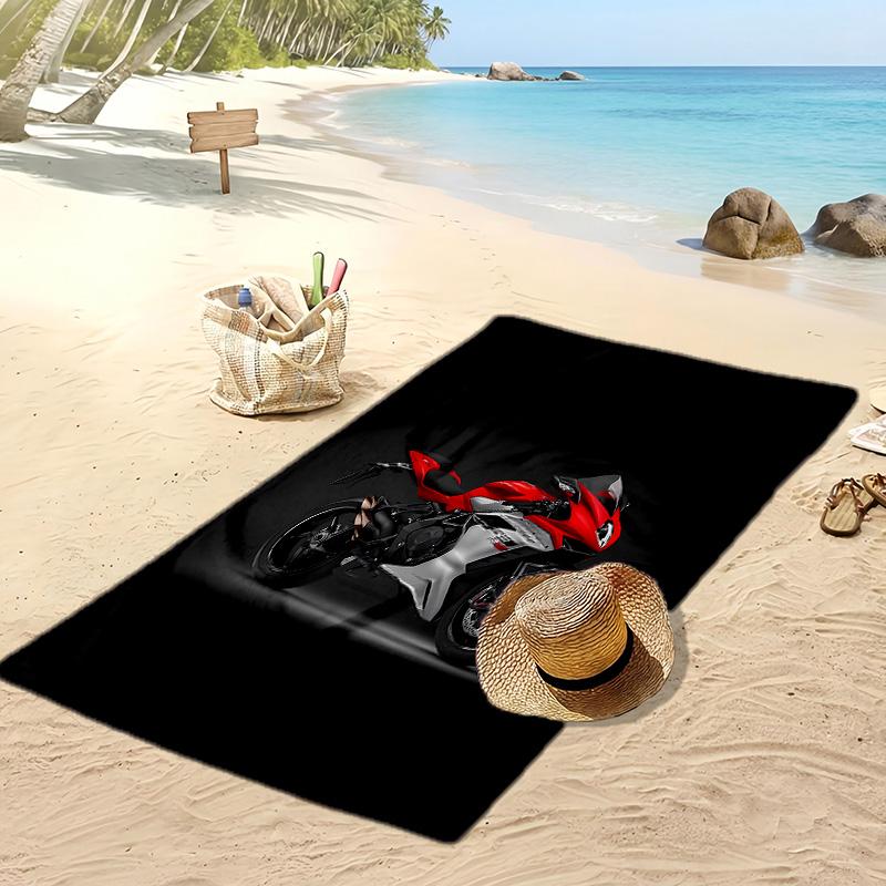 Asciugamano da Spiaggia Mv Agusta Stampato Asciugatura Rapida Asciugamano da Bagno Super Assorbente Morbido Leggero per Piscina Viaggi Estivi
