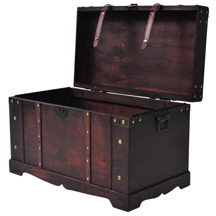 VidaXL Coffre vintage de rangement bois 66 x 38 x 40 cm 245478