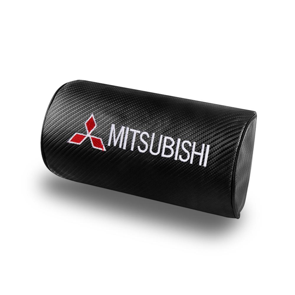 1/2Pcs Leather Car Neck Head Support Soft Pillow Interior Accessories For Mitsubishi For Mitsubishi 9 X EX ASX L200 Colt Pajero
